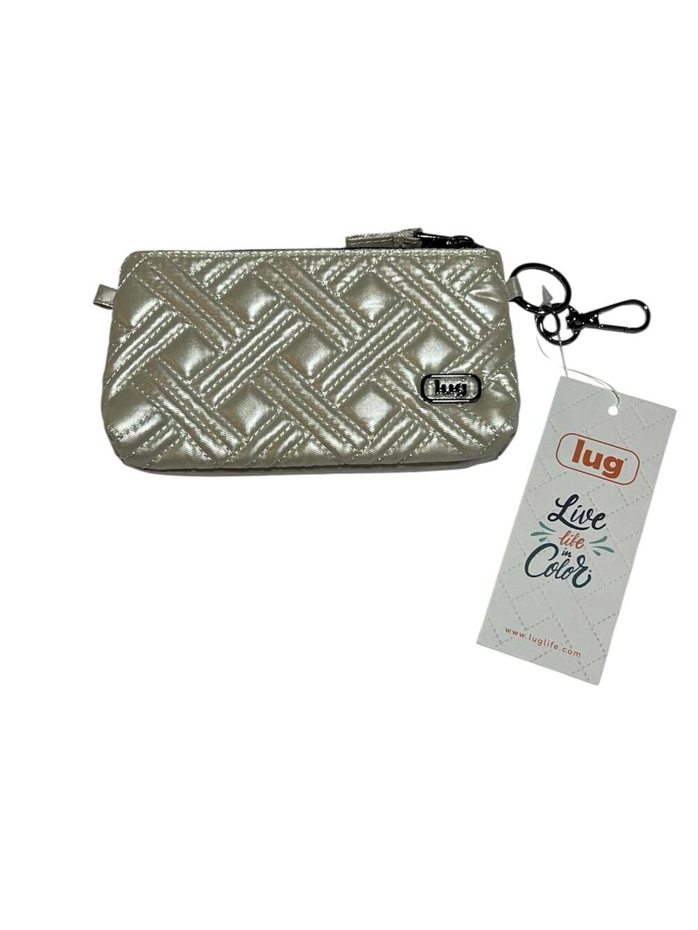 Lug Metro XL Quilted ID Pouch in Metallic Bubble Cloud
